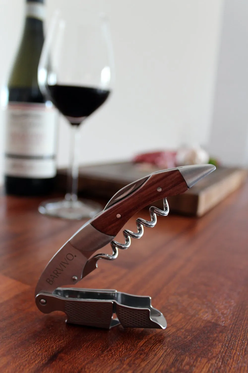 Pink Resin Wine Opener With Foil Cutter Knife & Cap Remover, Double Hinged