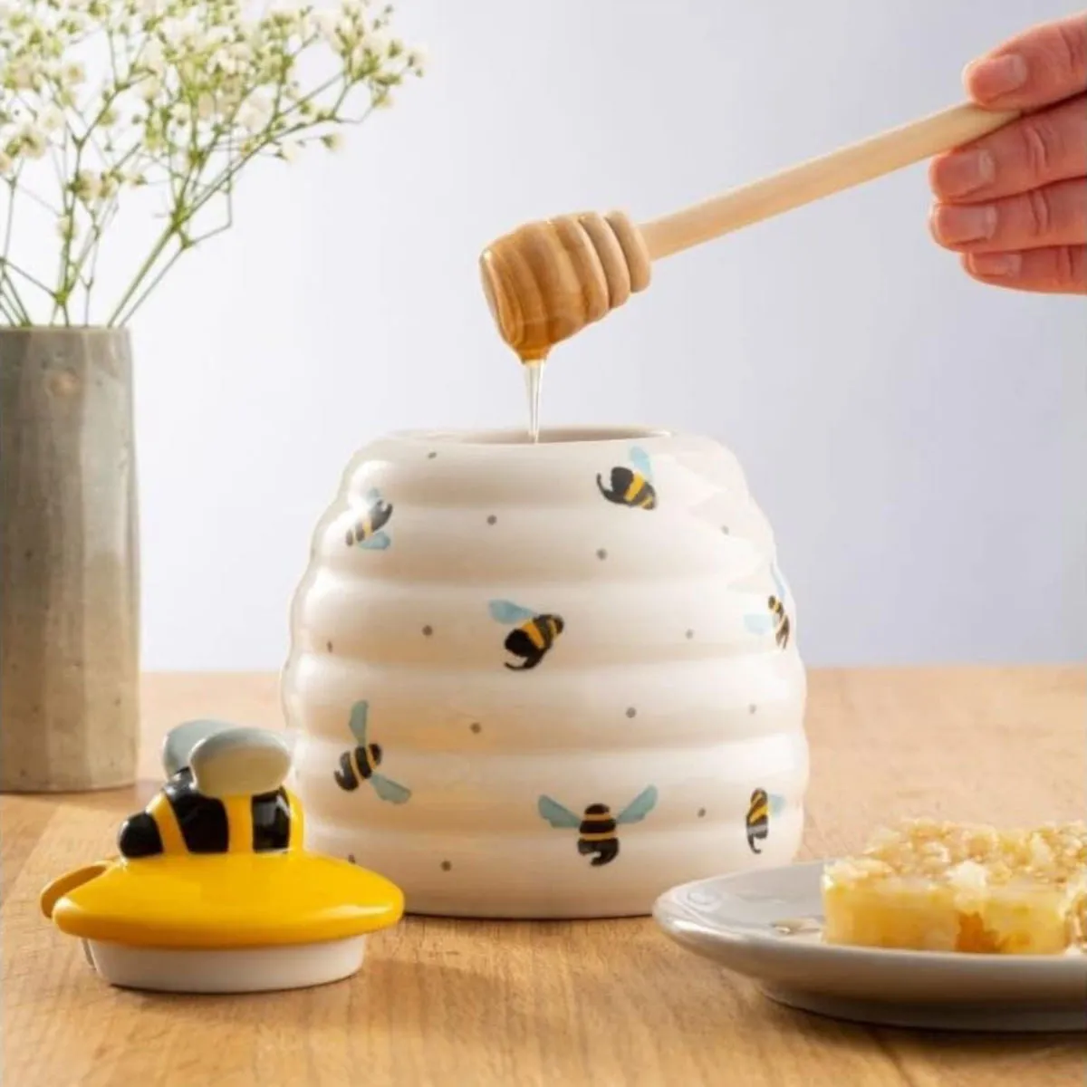 Price & Kensington Sweet Bee Honey Pot & Drizzler 450ml