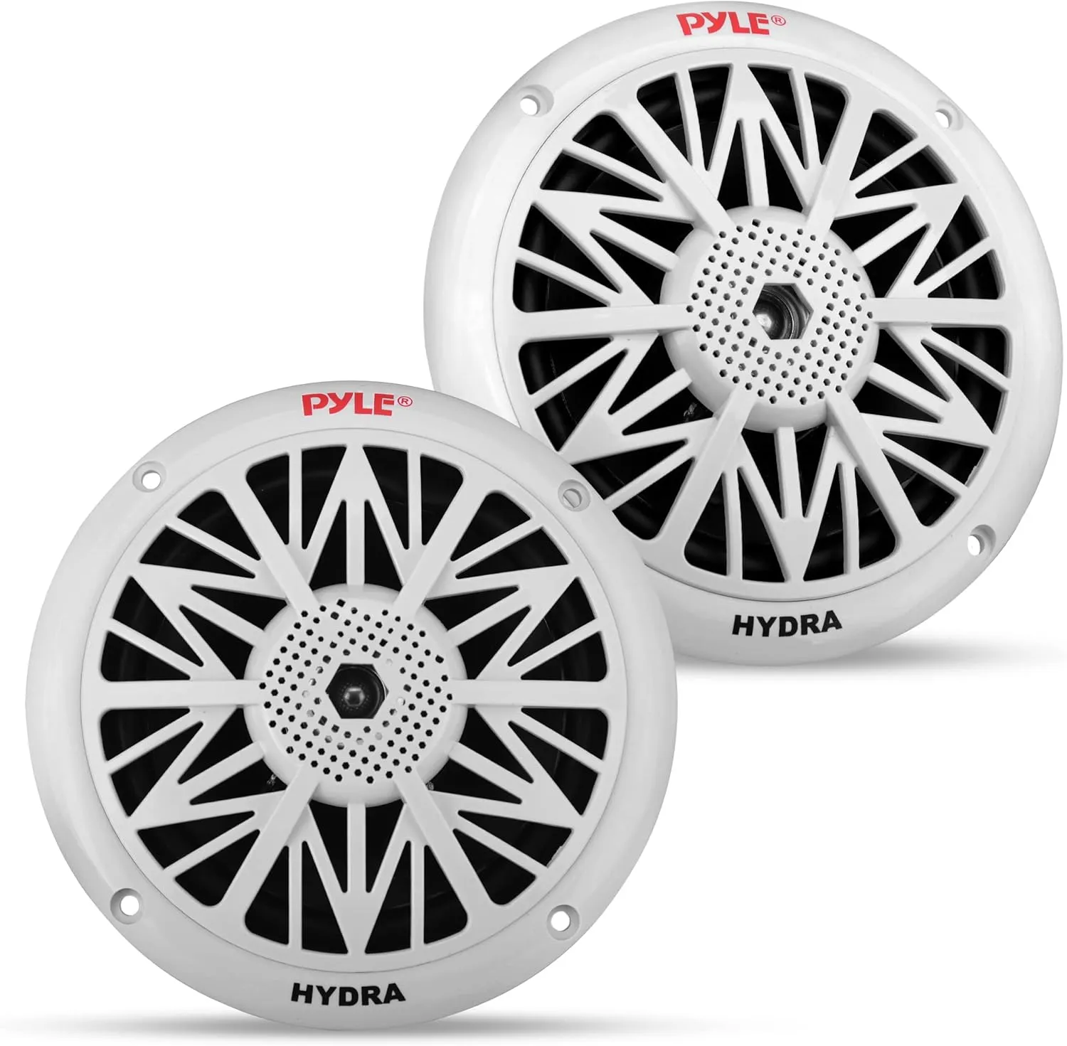 Pyle 5.25 Inch Dual Marine Speakers - 2 Way Waterproof and Weather Resistant Outdoor Audio Stereo Sound System with 150 Watt Power, Poly Carbon Cone, Cloth Surround and Low Profile Design - 1 Pair