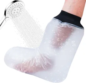 Reusable Waterproof Foot Ankle Cast Cover for Shower - Watertight Protector for Surgery, Bandages, Wounds, and Burns (Foot Ankle)