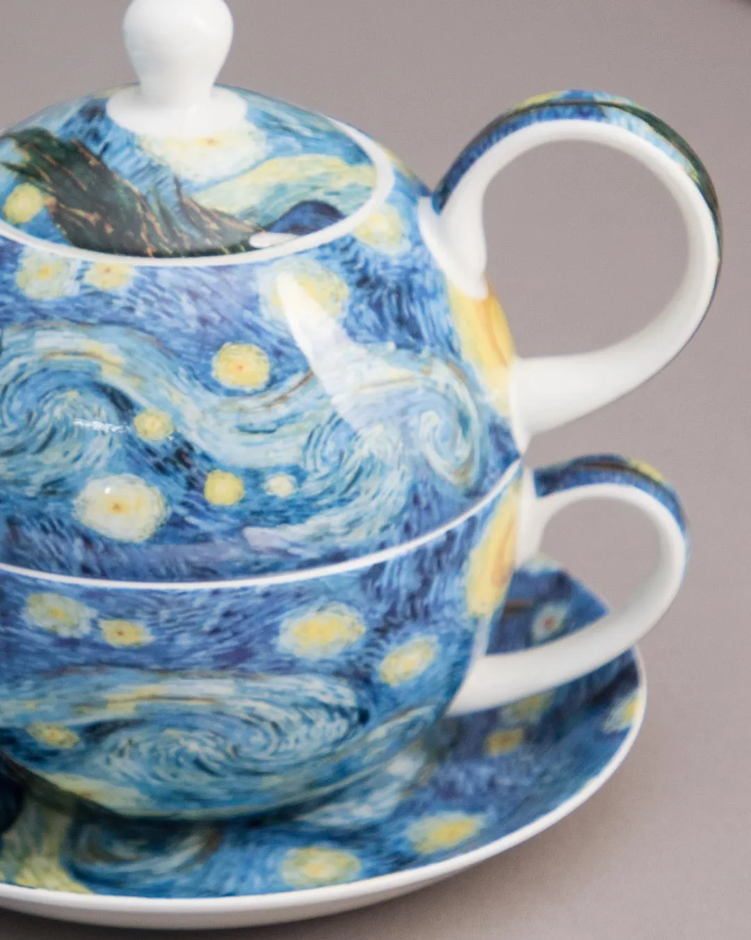 'Rhone Starry Night' Vincent Van Gogh Tea for One Set