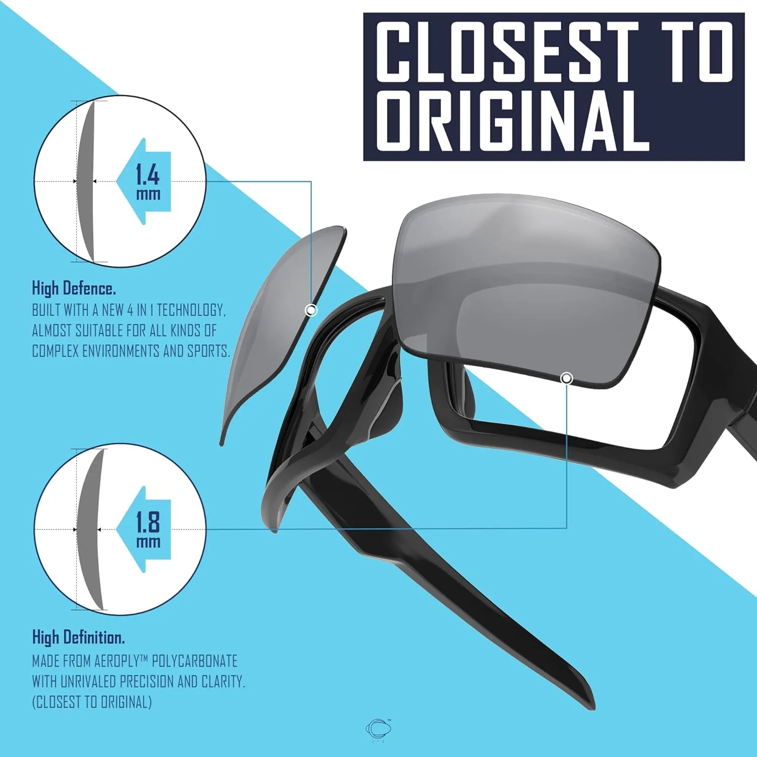 SAUCER Premium Replacement Lenses for Oakley Holbrook OO9102 Sunglasses