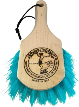 Surf Brush 8 Inch Custom Wood Handle Turquoise Bristles