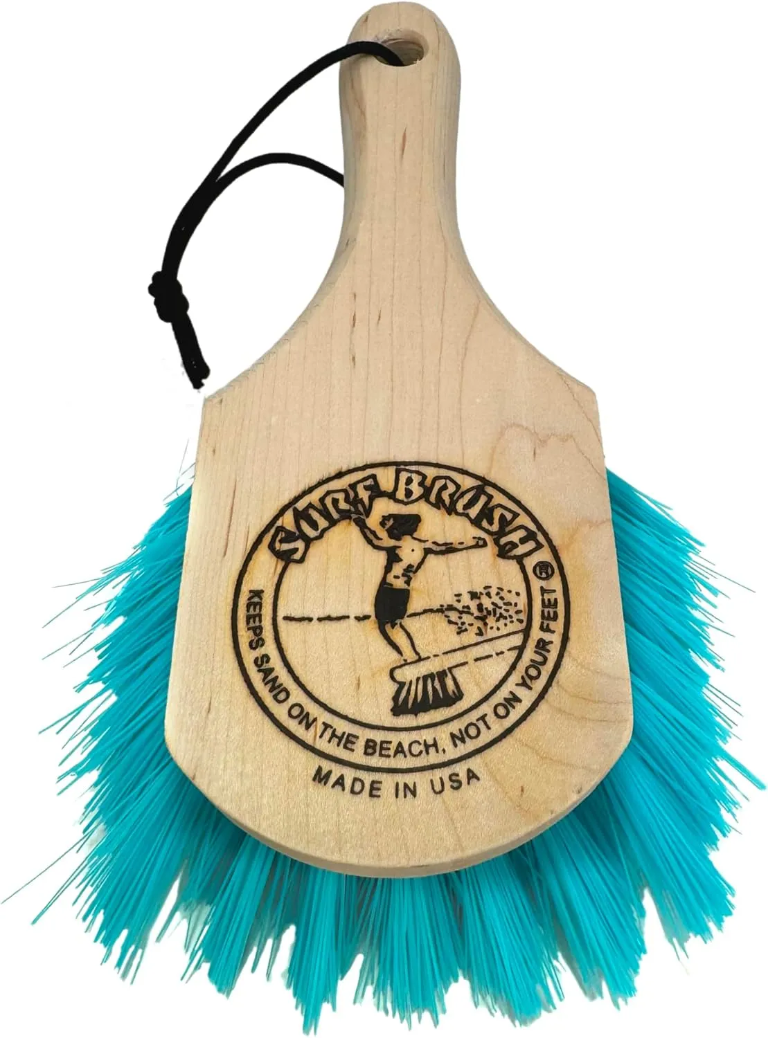 Surf Brush 8 Inch Custom Wood Handle Turquoise Bristles
