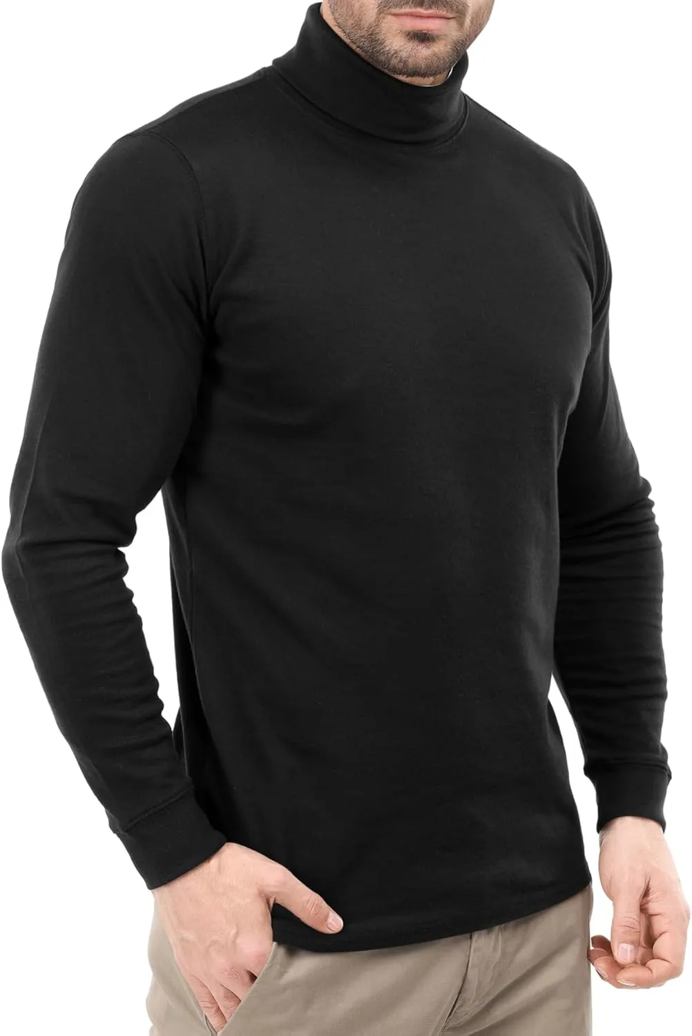 Utopia Wear Men's Turtleneck Slim Fit Lightweight Pullover Top