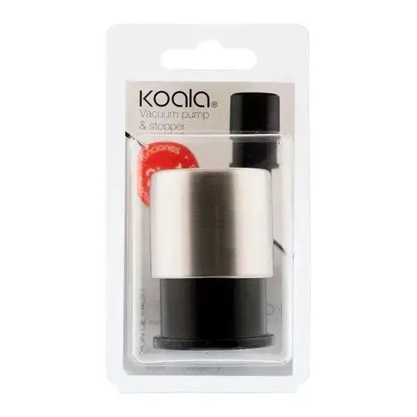 Vacuum Pump and Wine Stopper Koala Nature Plastic Silver
