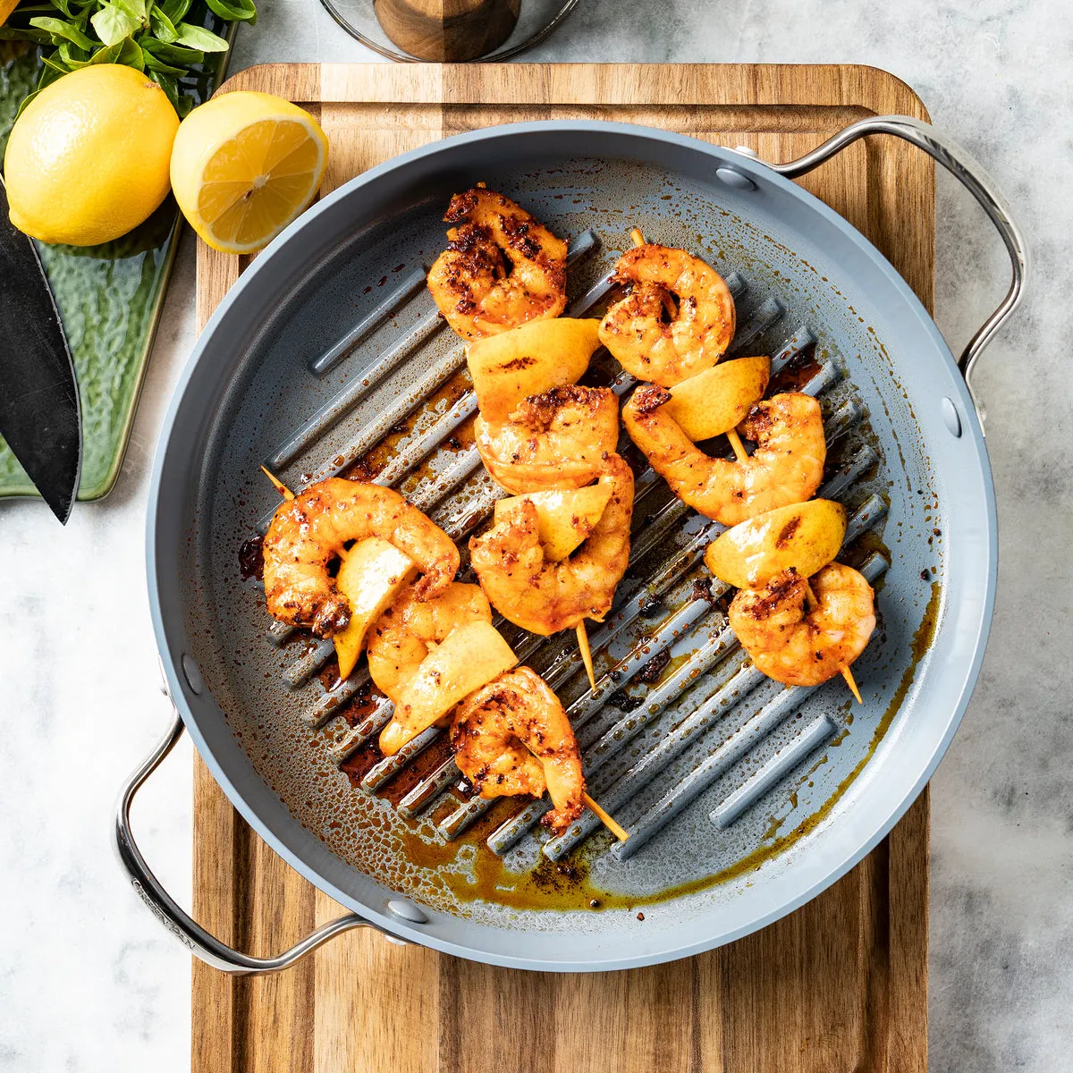 Valencia Pro Ceramic Nonstick 11" Round Grill Pan