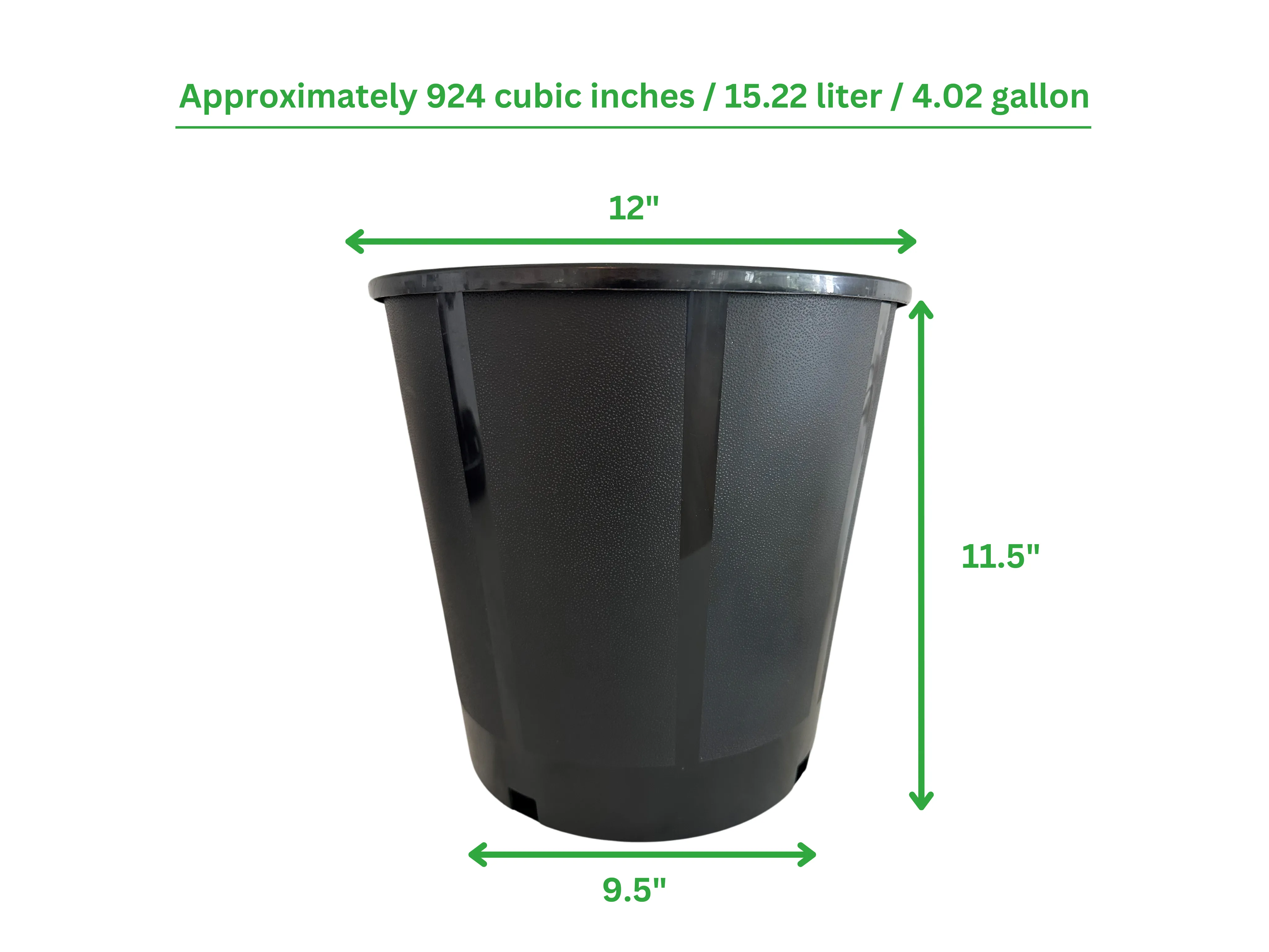 Viagrow 5 Gallon Nursery Pot with 12" Saucer
