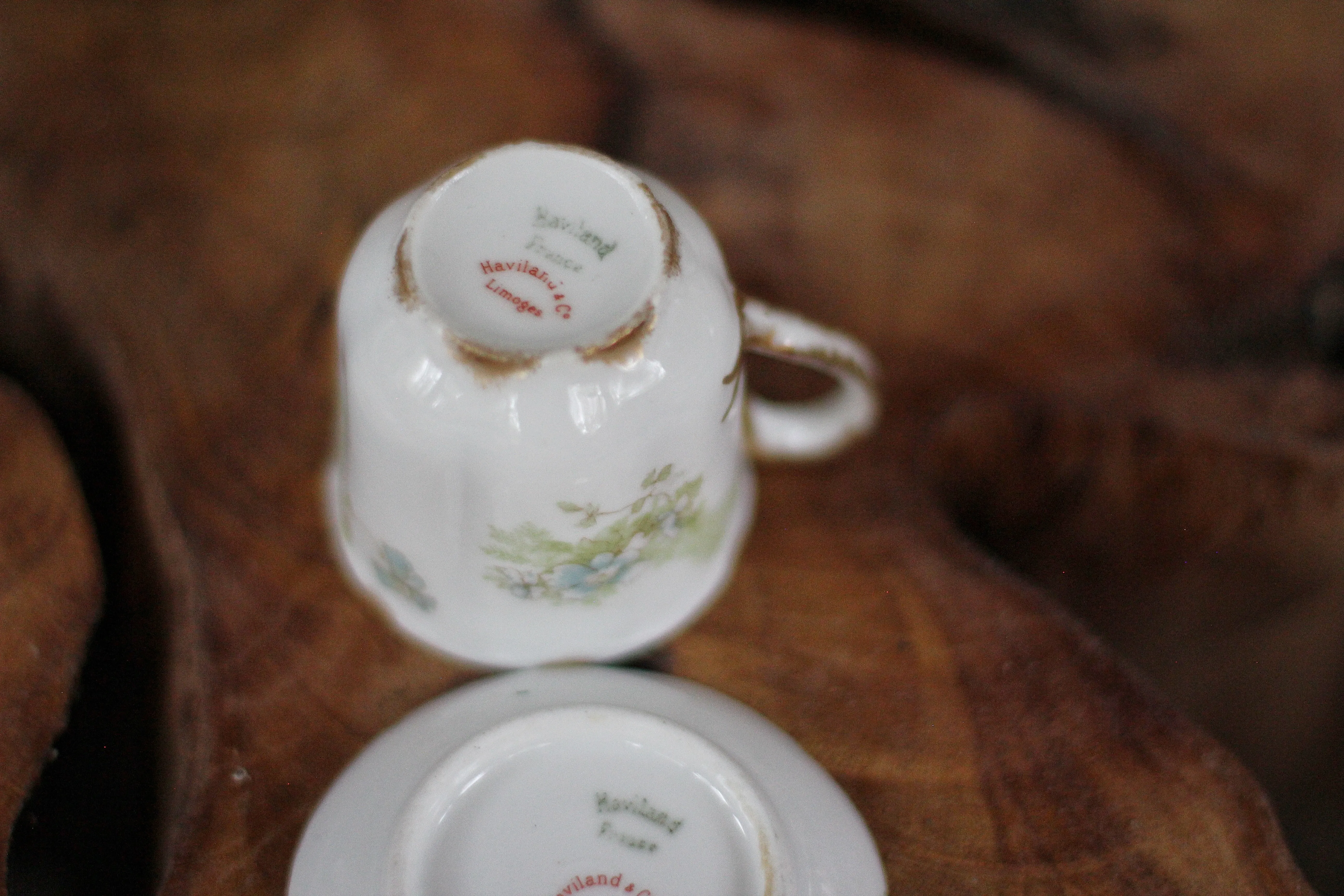 Vintage Tiny Limoges Haviland France Tea Cup Set
