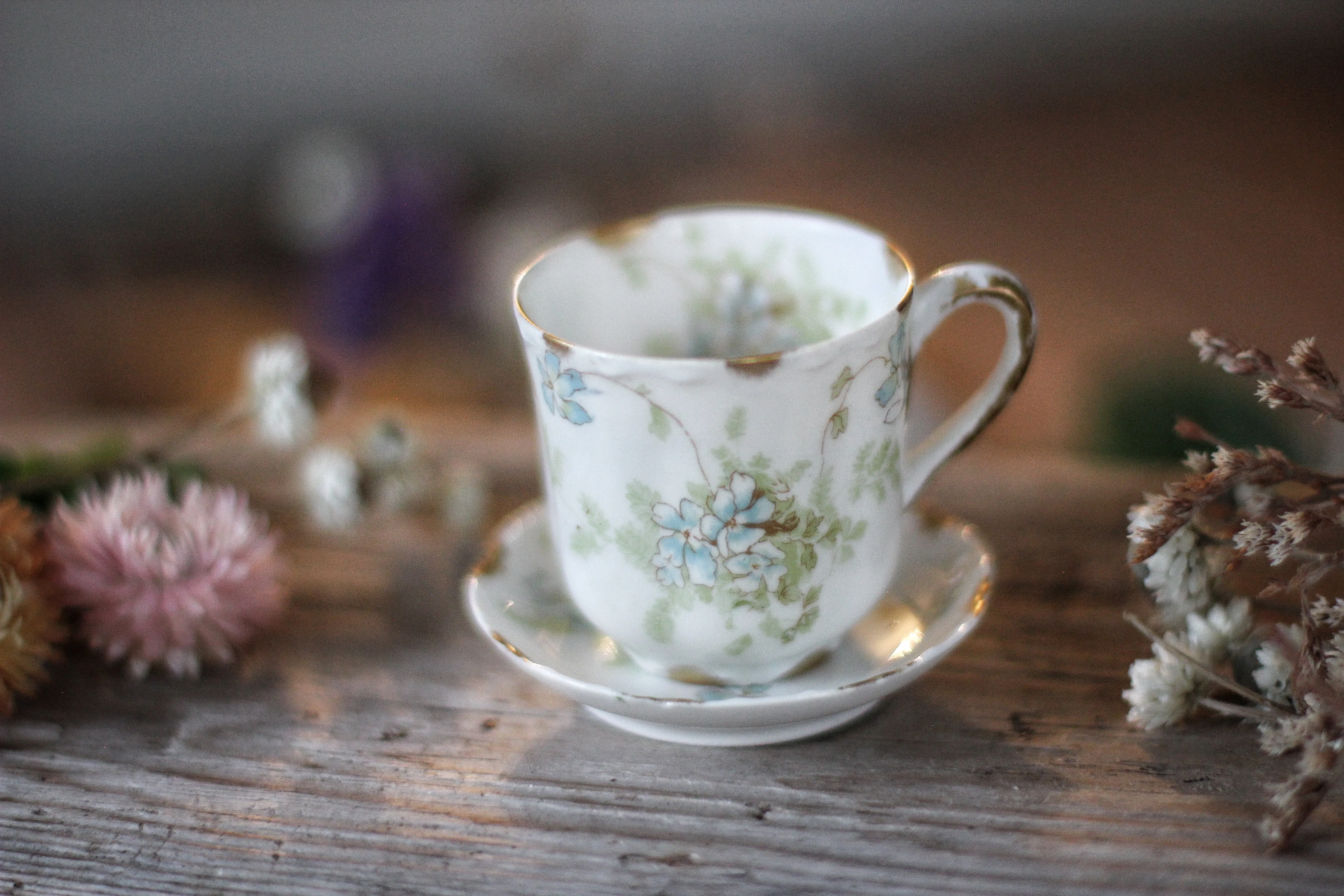 Vintage Tiny Limoges Haviland France Tea Cup Set