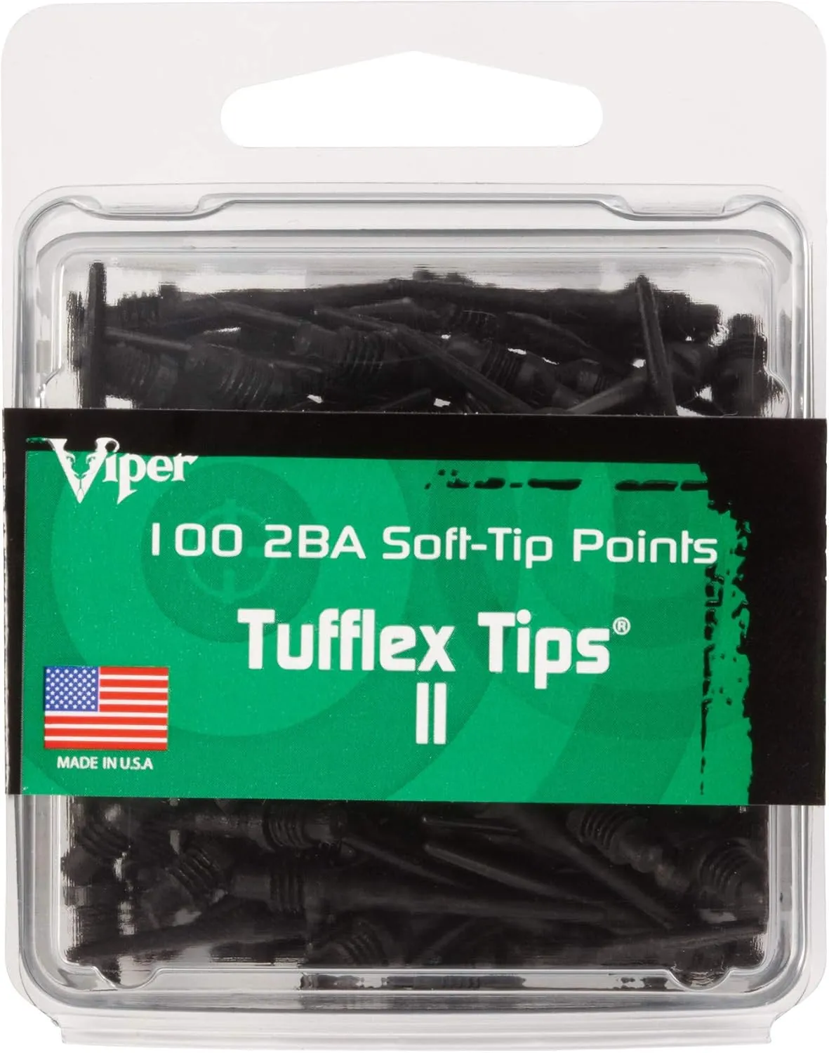 Viper Dart Accessory: Tufflex II 2BA Thread Soft Tip Dart Points (100 and 500 Packs)