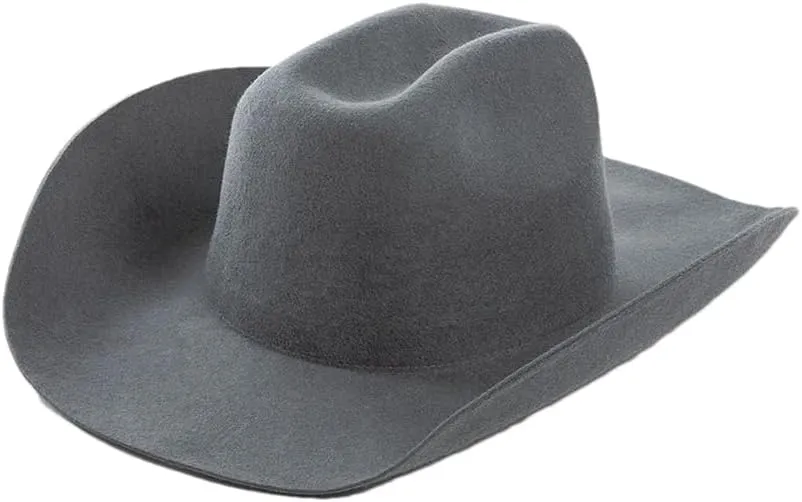 Women 100% Australian Wool Felt Unisex Curly Wide Brim Cowboy Panama Hat