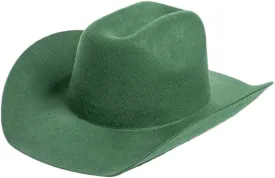Women 100% Australian Wool Felt Unisex Curly Wide Brim Cowboy Panama Hat