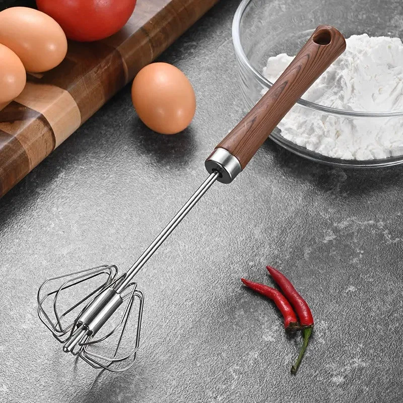 Wooden Handle Steel Whisker