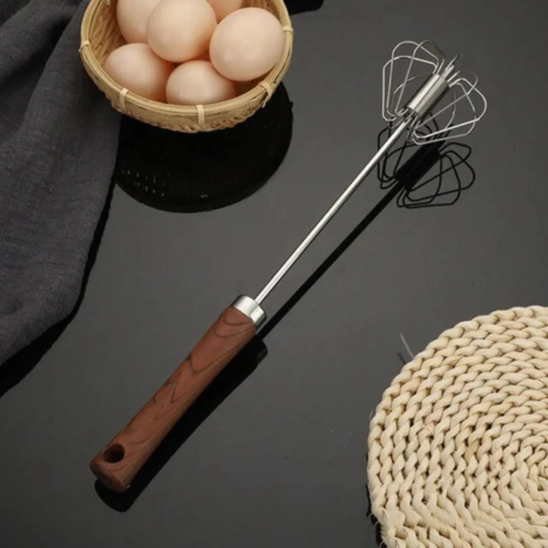 Wooden Handle Steel Whisker