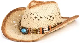 Zylioo XXL Straw Cowboy Hat,Large Size Western Cowgirl Hat,Wide Brim Woven Summer Sun Hats,Breathable Beach Travel Hats