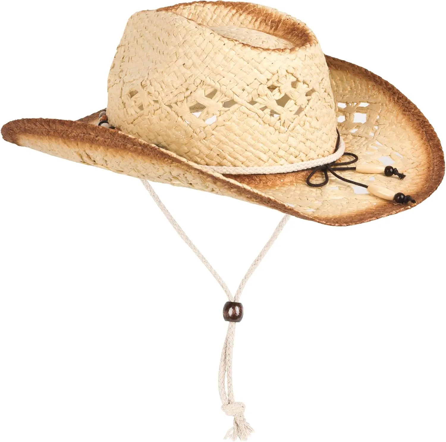 Zylioo XXL Straw Cowboy Hat,Large Size Western Cowgirl Hat,Wide Brim Woven Summer Sun Hats,Breathable Beach Travel Hats
