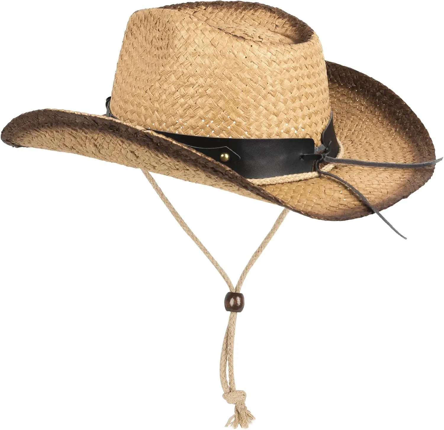 Zylioo XXL Straw Cowboy Hat,Large Size Western Cowgirl Hat,Wide Brim Woven Summer Sun Hats,Breathable Beach Travel Hats