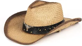 Zylioo XXL Straw Cowboy Hat,Large Size Western Cowgirl Hat,Wide Brim Woven Summer Sun Hats,Breathable Beach Travel Hats